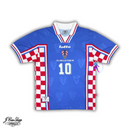 Camisa Croácia 1998 Azul, Vermelha e Branca - Modelo Retrô