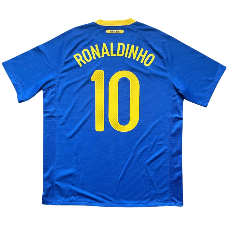 Camisa Seleção Brasil II 2010 Azul - Modelo Retrô