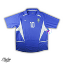 Camisa 2002 Seleção Brasileira II Masculina Azul - Modelo Retrô