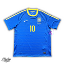 Camisa Seleção Brasil II 2010 Azul - Modelo Retrô