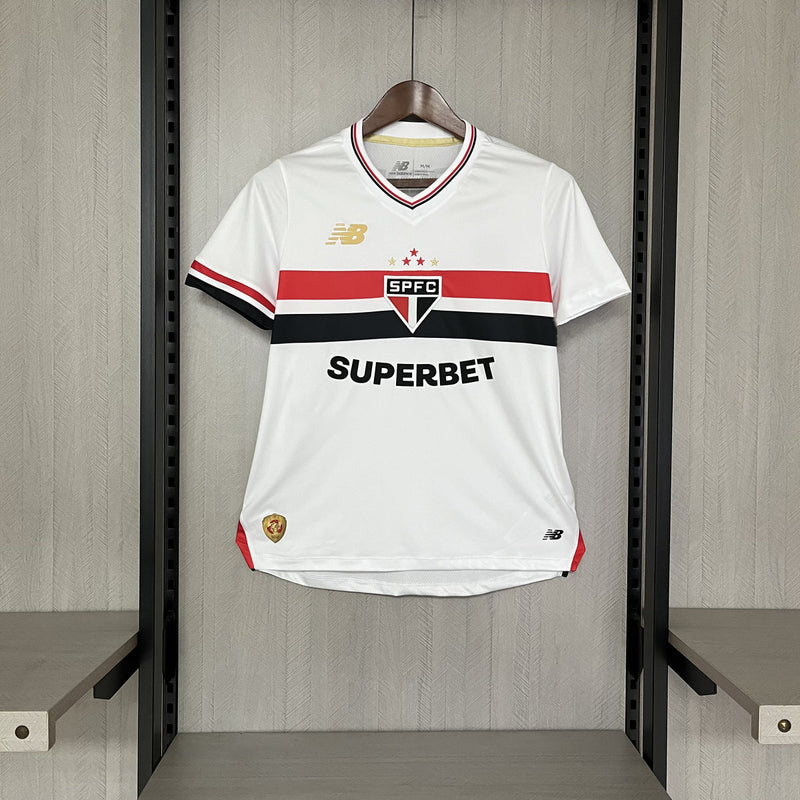 Camisa São Paulo 25/26 Torcedor Feminina Branca - Modelo Torcedor