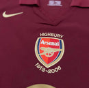 Camisa Retrô Arsenal I 2005/06 Vinho - Modelo Retrô