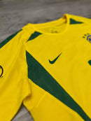 Camisa Seleção Brasil I 2002 Amarela - Modelo Retrô
