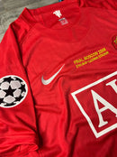 Camisa Manchester United  Vermelha 2007/08 Champions League Edition Masculina - Modelo Retrô