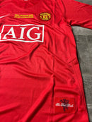 Camisa Manchester United  Vermelha 2007/08 Champions League Edition Masculina - Modelo Retrô
