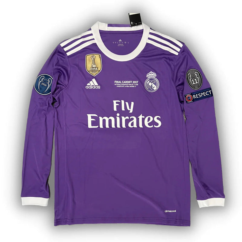 Camisa Real Madrid Roxa 2016/17 Manga Longa Masculina  - Modelo Retrô