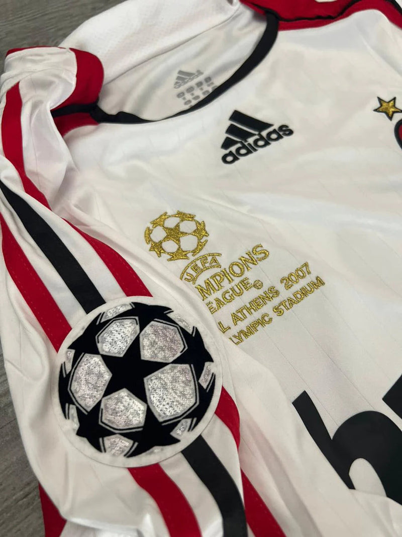 Camisa Milan Manga longa ll 2006/07 Branca - Modelo Retrô