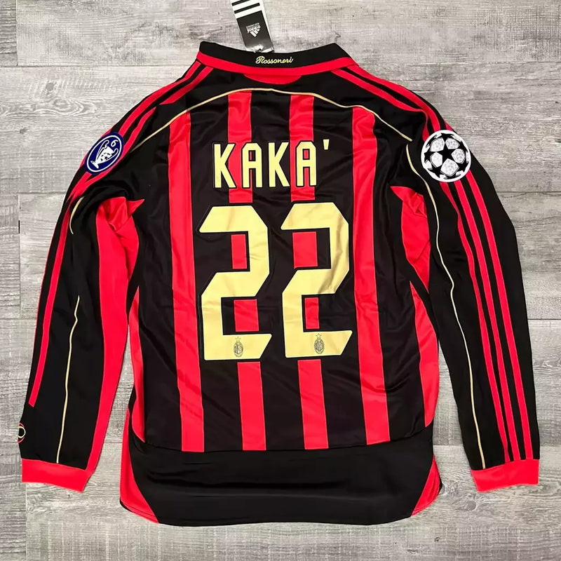 Camisa Milan Manga Longa I 2006/07 Listrada - Modelo Retrô