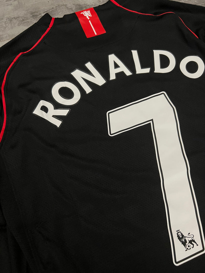 Camisa Manchester United Manga Longa Preta 2007/08 Masculino - Modelo Retrô