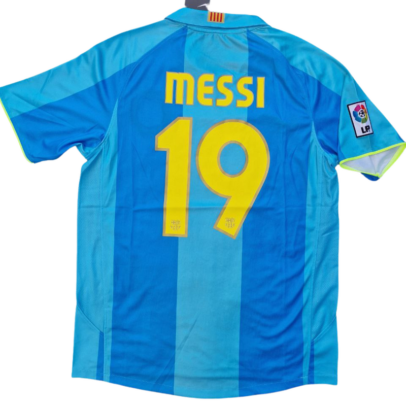 Camisa Barcelona II 2007/08 Azul - Modelo Retrô