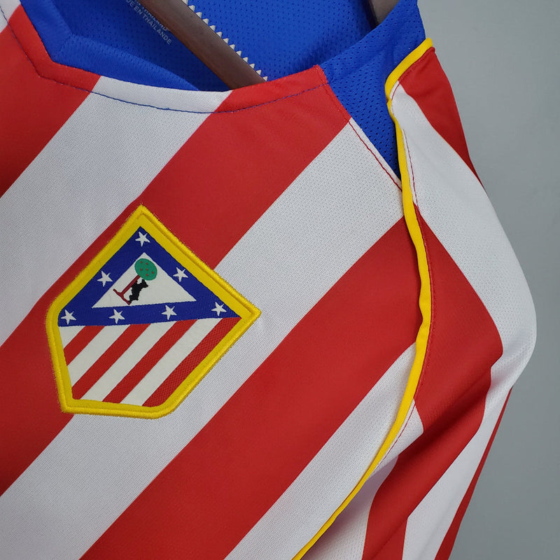 Camisa Atlético de Madrid 2004/05 Especial Homem Aranha Listrada - Modelo Retrô