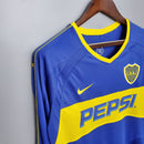 Camisa Boca Juniors Manga Longa 2003/04 Azul - Modelo Retrô