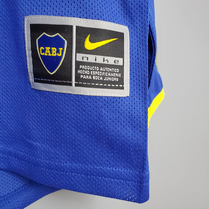 Camisa Boca Juniors Manga Longa 2003/04 Azul - Modelo Retrô