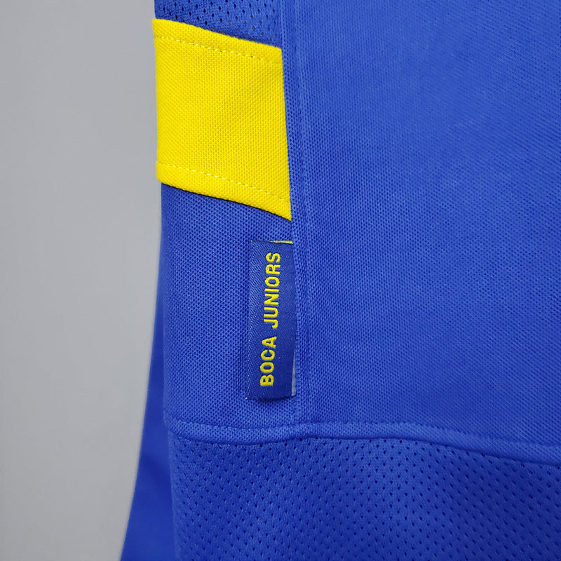 Camisa Boca Juniors Manga Longa 2003/04 Azul - Modelo Retrô