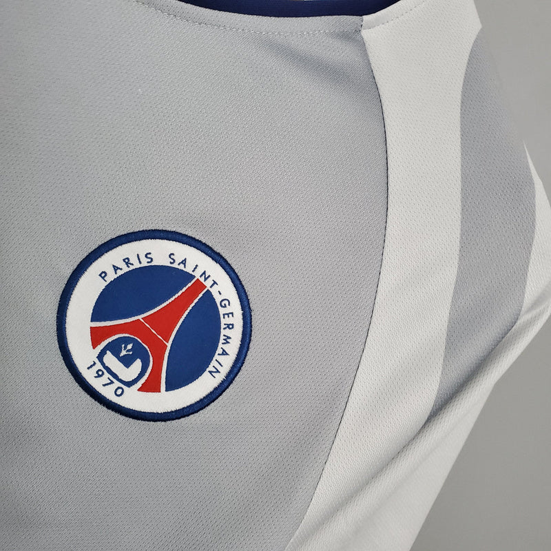 Camisa PSG 2001/02 Cinza - Modelo Retrô