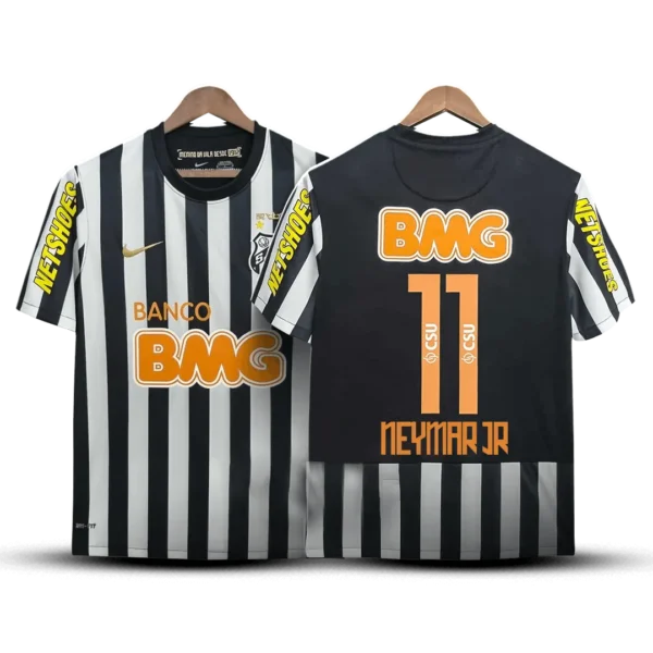 Camisa Santos 2012/13 Preta/Branca Masculina - Modelo Retrô