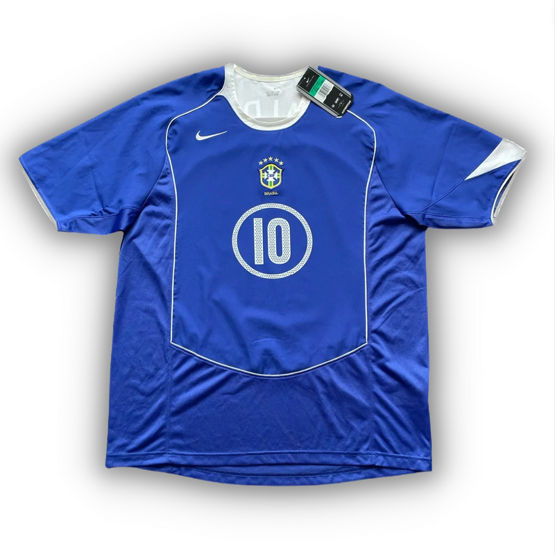 Camisa Seleção Brasil I 2004/06 Azul - Modelo Retrô