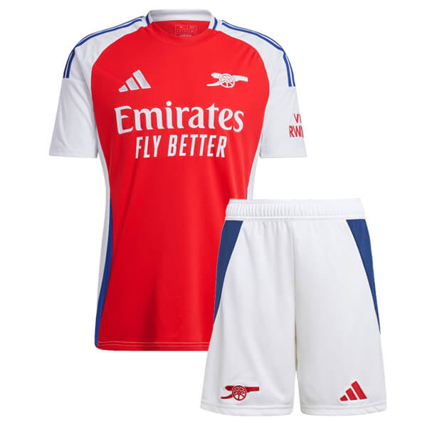 Conjunto Infantil Arsenal 2024/25 Vermelho - Modelo Torcedor