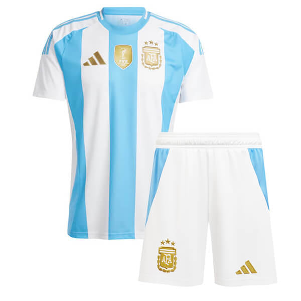 Conjunto Infantil Argentina l 2024/25 Azul e Branca - Modelo Torcedor