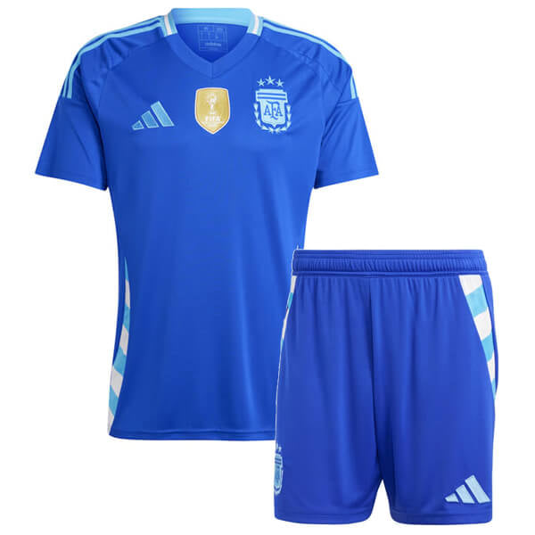 Conjunto Infantil Camisa Argentina ll 2024/25 Azul - Modelo Torcedor