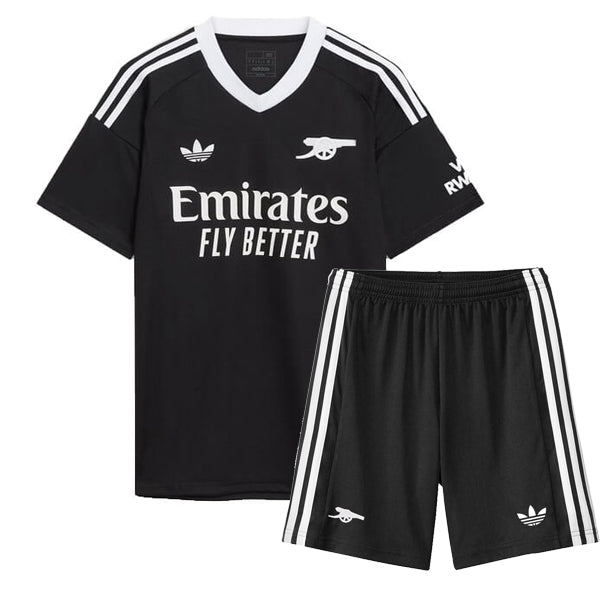 Conjunto Infantil Goleiro Arsenal lll 2024/25 Preto - Modelo Torcedor