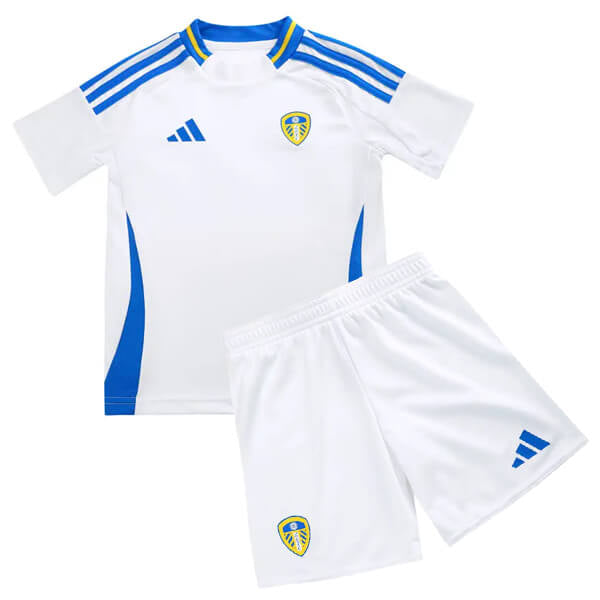 Conjunto Infantil  Leeds United 2024/25 Branco - Modelo Torcedor