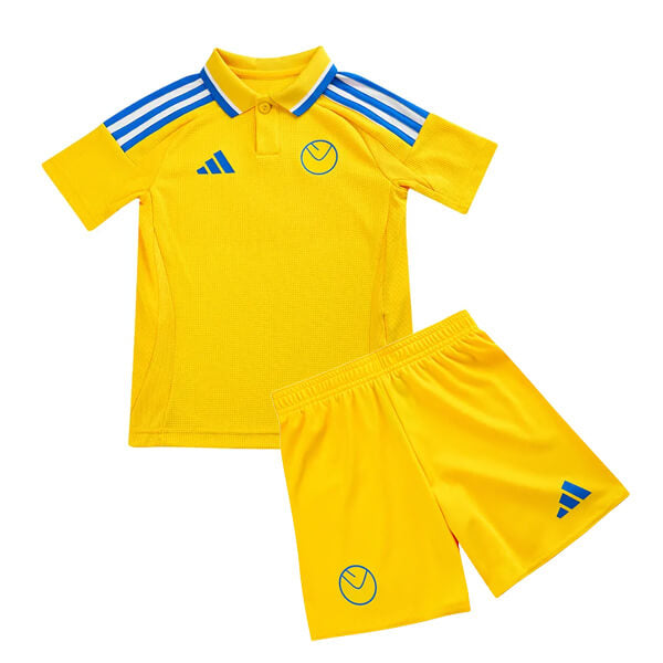 Conjunto Infantil  Leeds United 2024/25 Amarelo - Modelo Torcedor