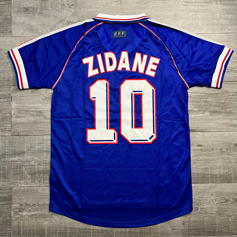 Camisa Seleção França 1998 Azul Escuro - Modelo Retrô