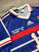 Camisa Seleção França 1998 Azul Escuro - Modelo Retrô