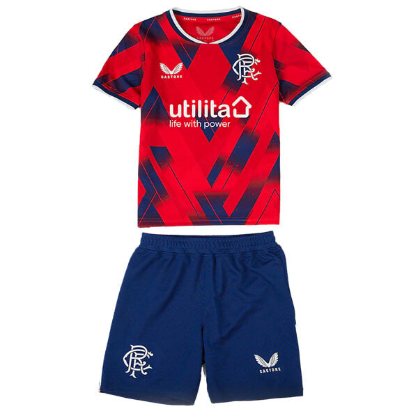 Conjunto Infantil Rangers llll 2024/25 Vermelho - Modelo Torcedor