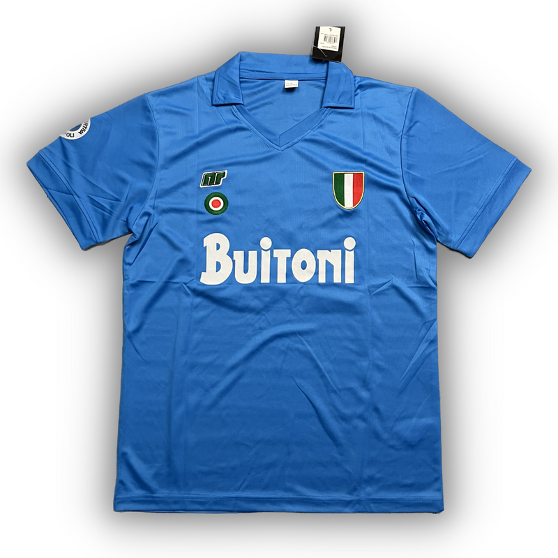 Camisa Napoli 1986/87 Azul - Modelo Retrô