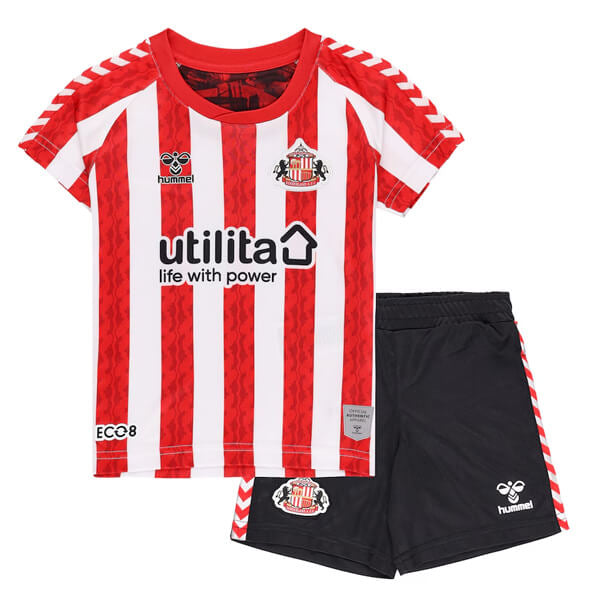 Conjunto Infantil Sunderland 2024/25 Vermelha - Modelo Torcedor