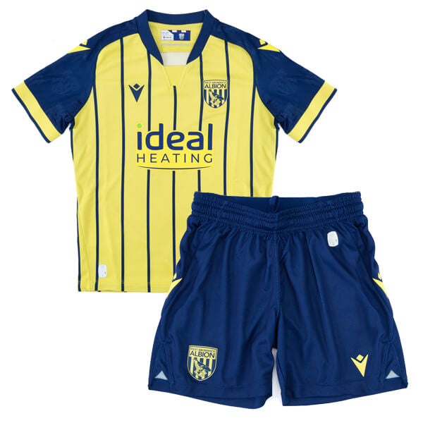 Conjunto Infantil West Bromwich Albion 2024/25 Amarelo - Modelo Torcedor