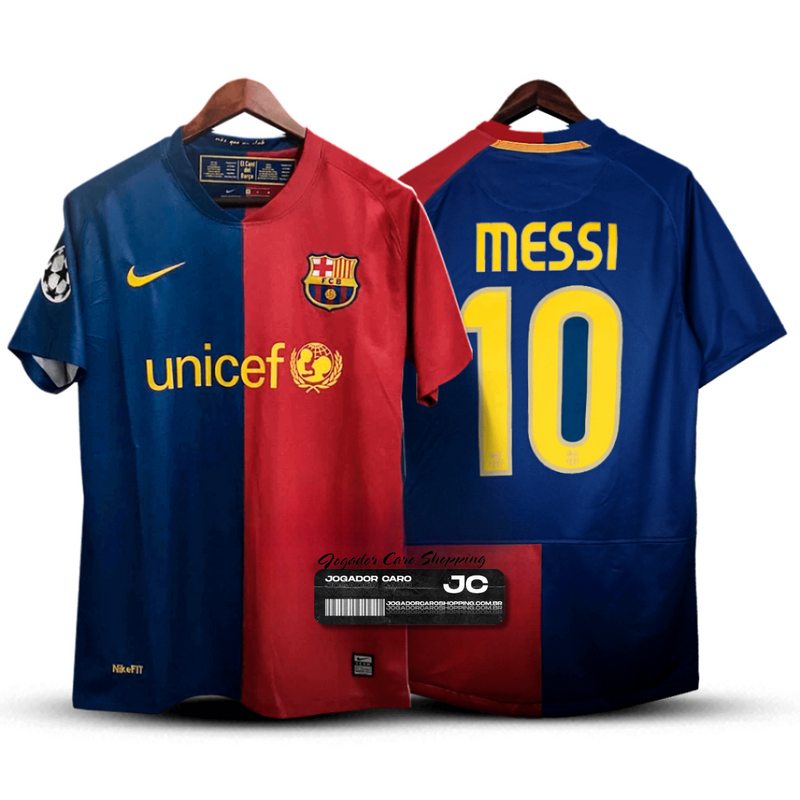 Camisa Barcelona 2008/09 Azul - Modelo Retrô