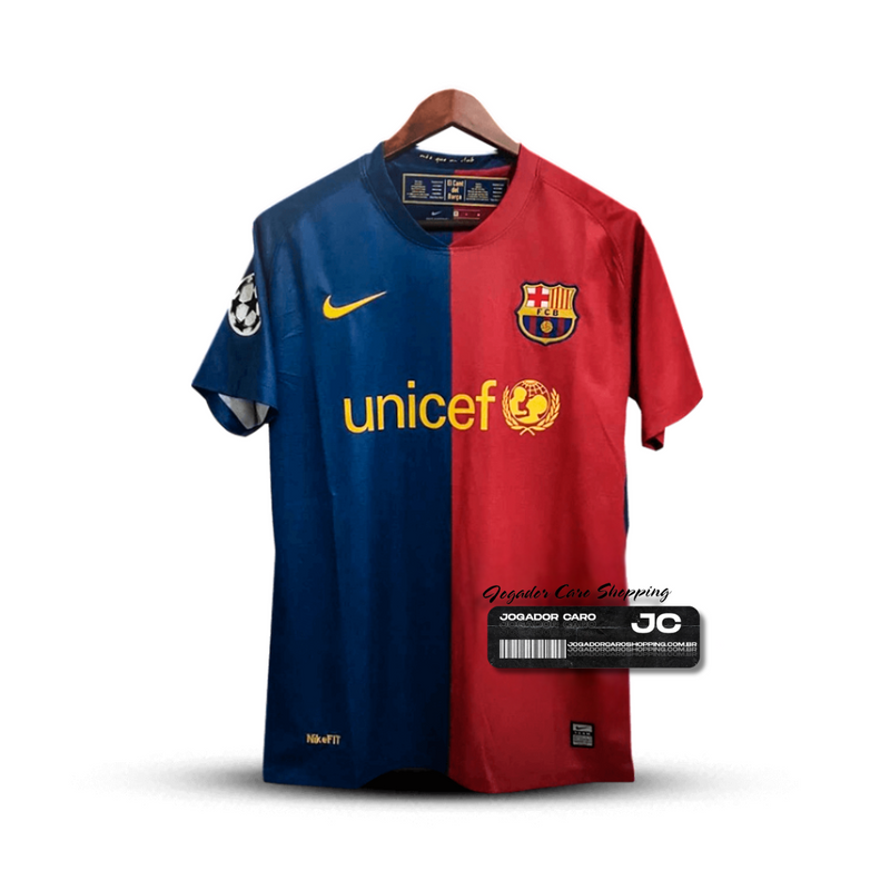 Camisa Barcelona 2008/09 Azul - Modelo Retrô