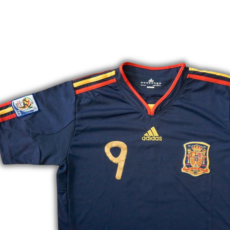 Camisa Seleção da Espanha II 2010 Azul - Modelo Retrô