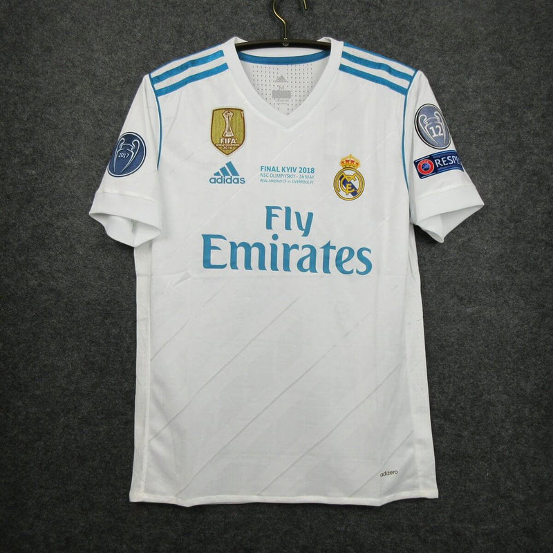 Camisa Real Madrid Branca 2017/18 Masculina  - Modelo Retrô