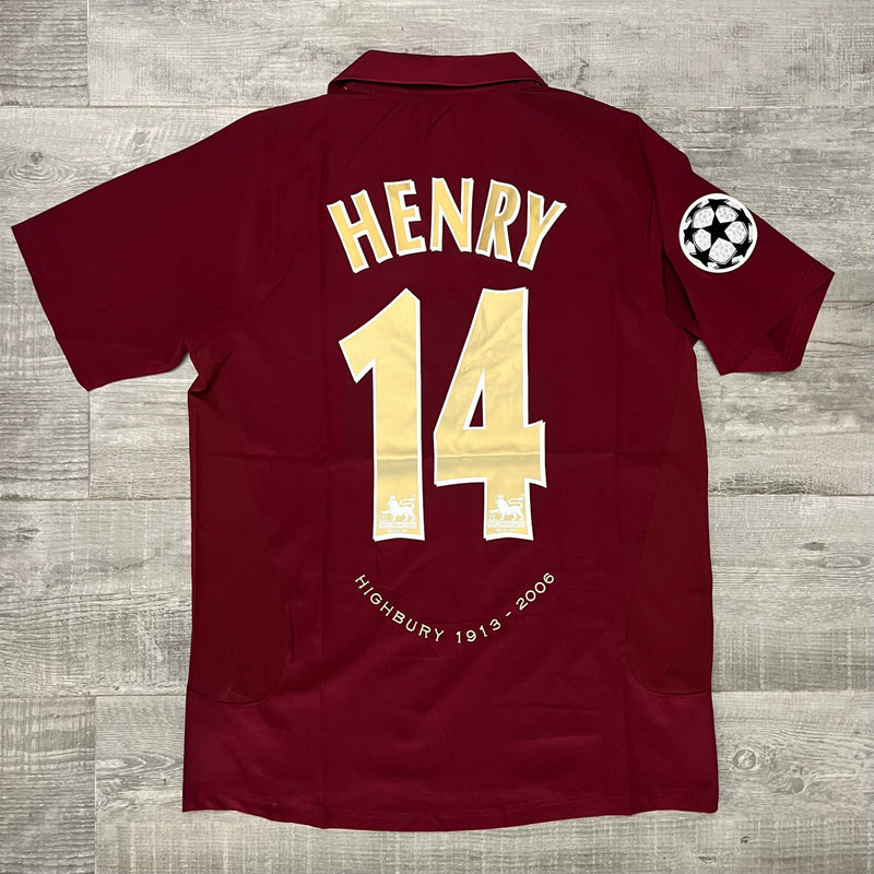 Camisa Retrô Arsenal I 2005/06 Vinho - Modelo Retrô