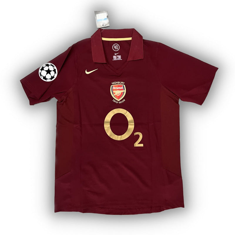 Camisa Retrô Arsenal I 2005/06 Vinho - Modelo Retrô