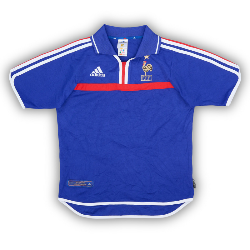Camisa Seleção França 2000 Masculina Azul - Modelo Retrô