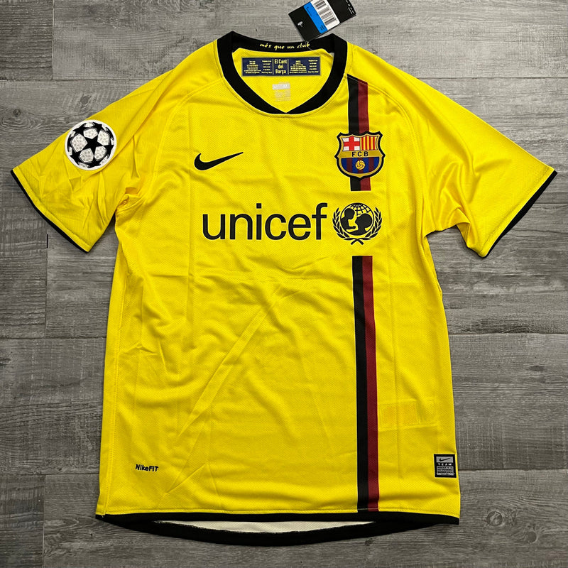 Camisa Barcelona 2008/09 Amarelo - Modelo Retrô