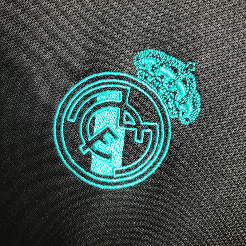 Camisa Real madrid ll Preta 2017/18 Masculina - Modelo Retrô