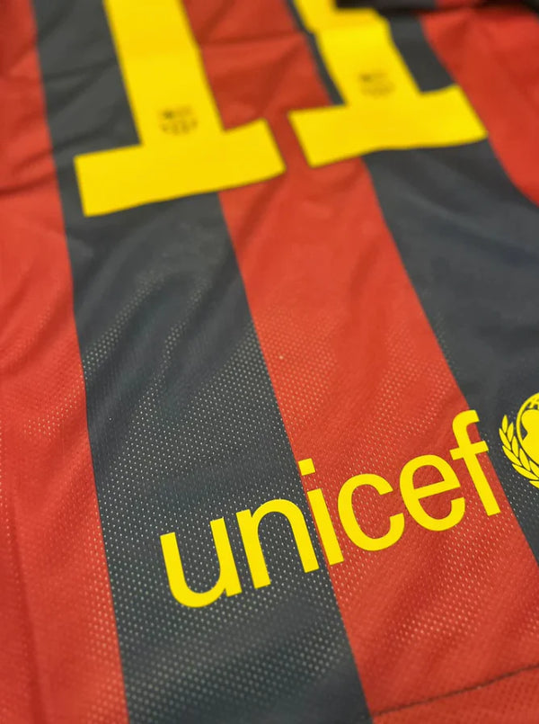 Camisa Barcelona Manga longa 2014/15 Vermelho/Azul - Modelo Retrô