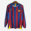 Camisa Barcelona Manga Longa 2005/06 Masculino - Modelo Retrô