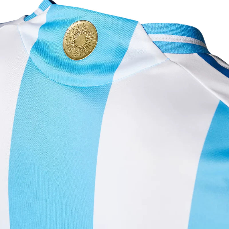 Camisa Seleção Argentina l 2024/25 Azul e Branca + Patch Campeão - Modelo Torcedor