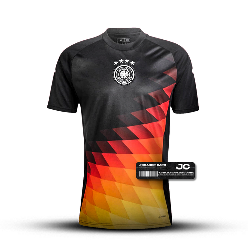 Camisa Seleção Alemanha Pré Jogo 2024/25 Preta - Modelo Torcedor