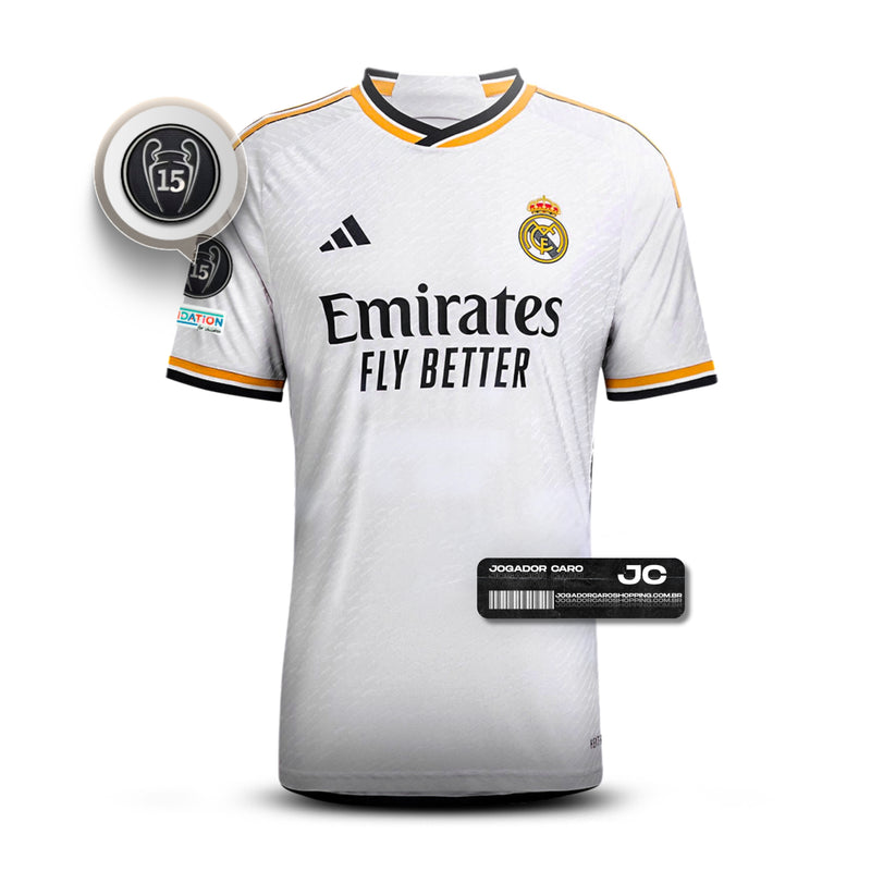 Camisa Real Madrid l 2023/24 Branca - Modelo Torcedor