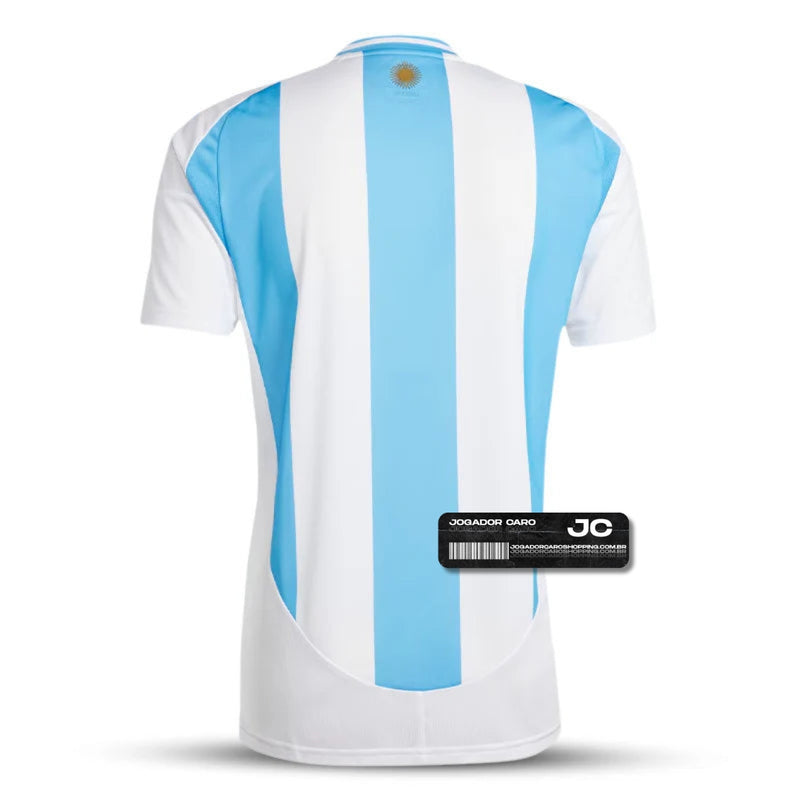 Camisa Seleção Argentina l 2024/25 Azul e Branca + Patch Campeão - Modelo Torcedor