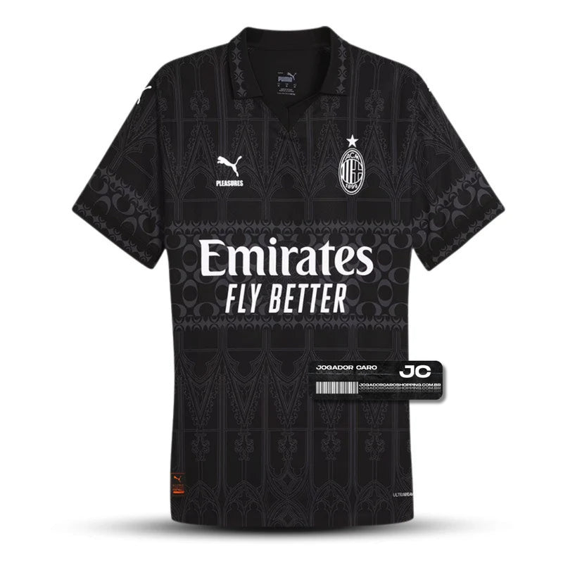 Camisa Milan IV Edição Especial 24/25 Preta - Modelo Torcedor