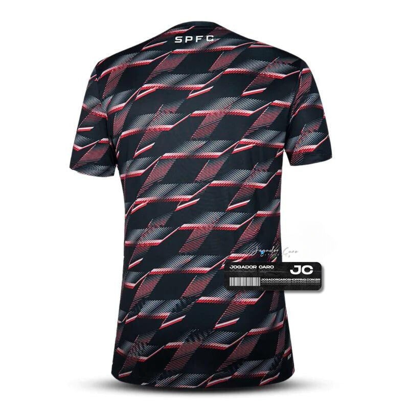 Camisa São Paulo Pré-Jogo 2024/25 Preta - Modelo Torcedor